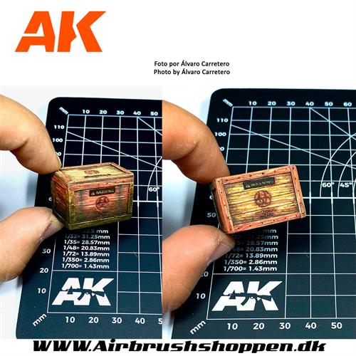 AK8230 Trækasser - LASER CUT WOODEN BOX 004 BIOHAZARD 1:35 SCALE (3 UNITS)